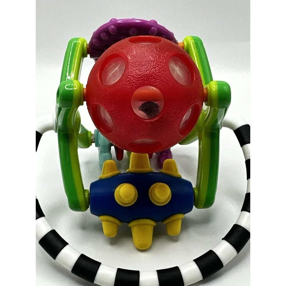 Sensory Baby Rattle Teether Toy Multi Texture Ball Wheel Ring Development
